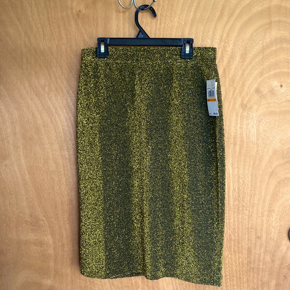 Michael Kors Skirt Gold/Black Holiday shimmer NWT